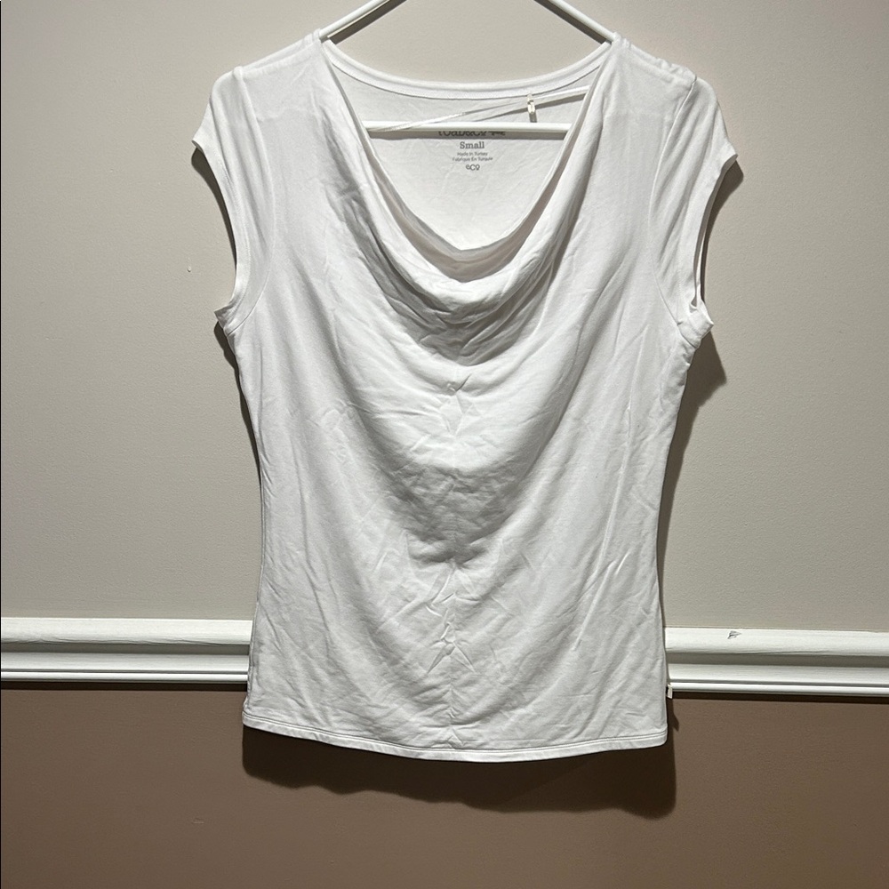 Toad&Co White Cowl Neck Sleeveless Blouse